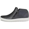 imageECCO Womens Soft 7 Side Zip Bootie SneakerSilver MetallicMagnet Nubuck