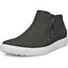 imageECCO Womens Soft 7 Side Zip Bootie Sneaker 75 USBlack Nubuck