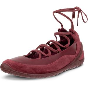 imageECCO Womens Biom Lite Ghillie Tie BallerinaDark Ruby SuedeDark Ruby