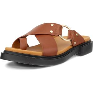 imageECCO Womens Seoul Toe Post Ring Ornament Slide SandalAmber