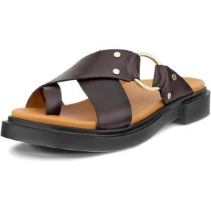 imageECCO Womens Seoul Toe Post Ring Ornament Slide SandalCoffee