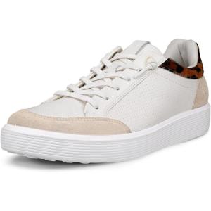 imageECCO Womens Soft 60 CourtLimestoneWhiteLeopard Hair