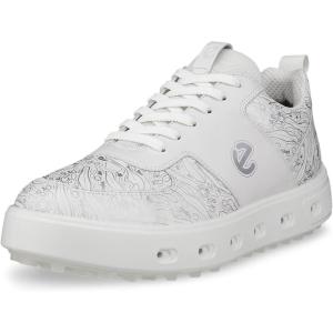 imageECCO Womens Street 720 Ds Goretex Waterproof Golf ShoeWhiteSilver Golf Course Print