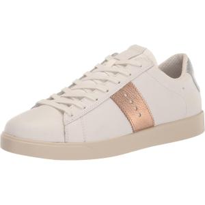 imageECCO Womens Street Lite Retro SneakerWhiteHammered BronzePure White Silver