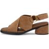 imageECCO Womens Sculpted Lx 35 Ring Ornament Cross Strap Heeled SandalCamel Suede