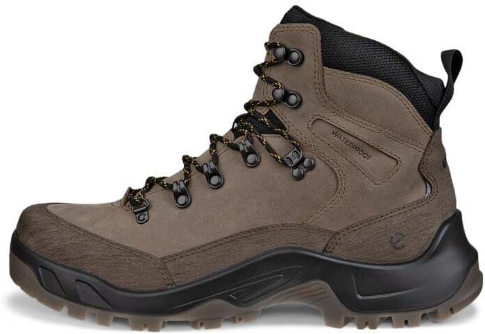 imageECCO Mens Offroad Waterproof High Lace Up Hiking BootDark ClayNutmeg Brown Nubuck