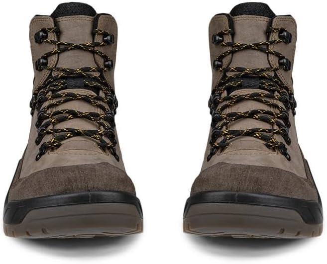 imageECCO Mens Offroad Waterproof High Lace Up Hiking BootDark ClayNutmeg Brown Nubuck