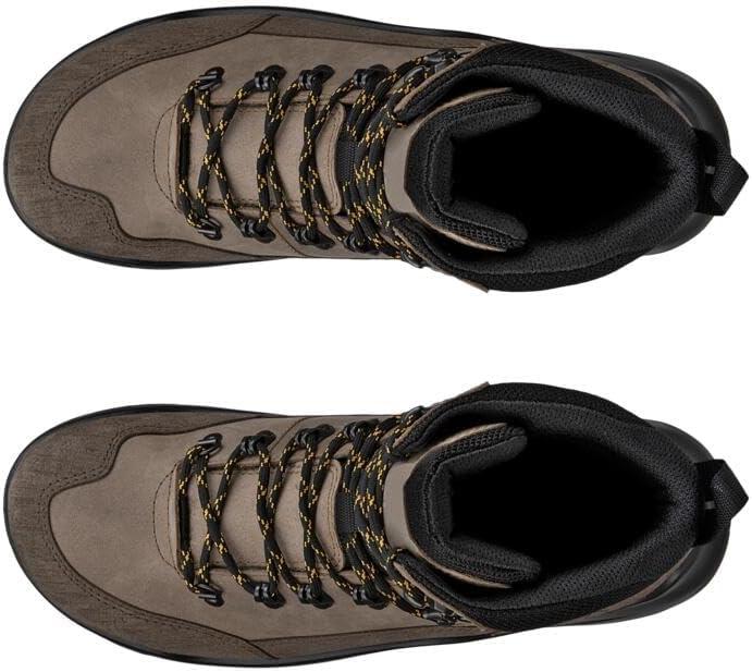 imageECCO Mens Offroad Waterproof High Lace Up Hiking BootDark ClayNutmeg Brown Nubuck