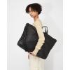 imageECCO Weekender Tote Travel Black Jacquard Wave Leather