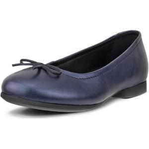 imageECCO UnisexChild Anine Slipon Dress Bow Ballet FlatGraystone Metallic