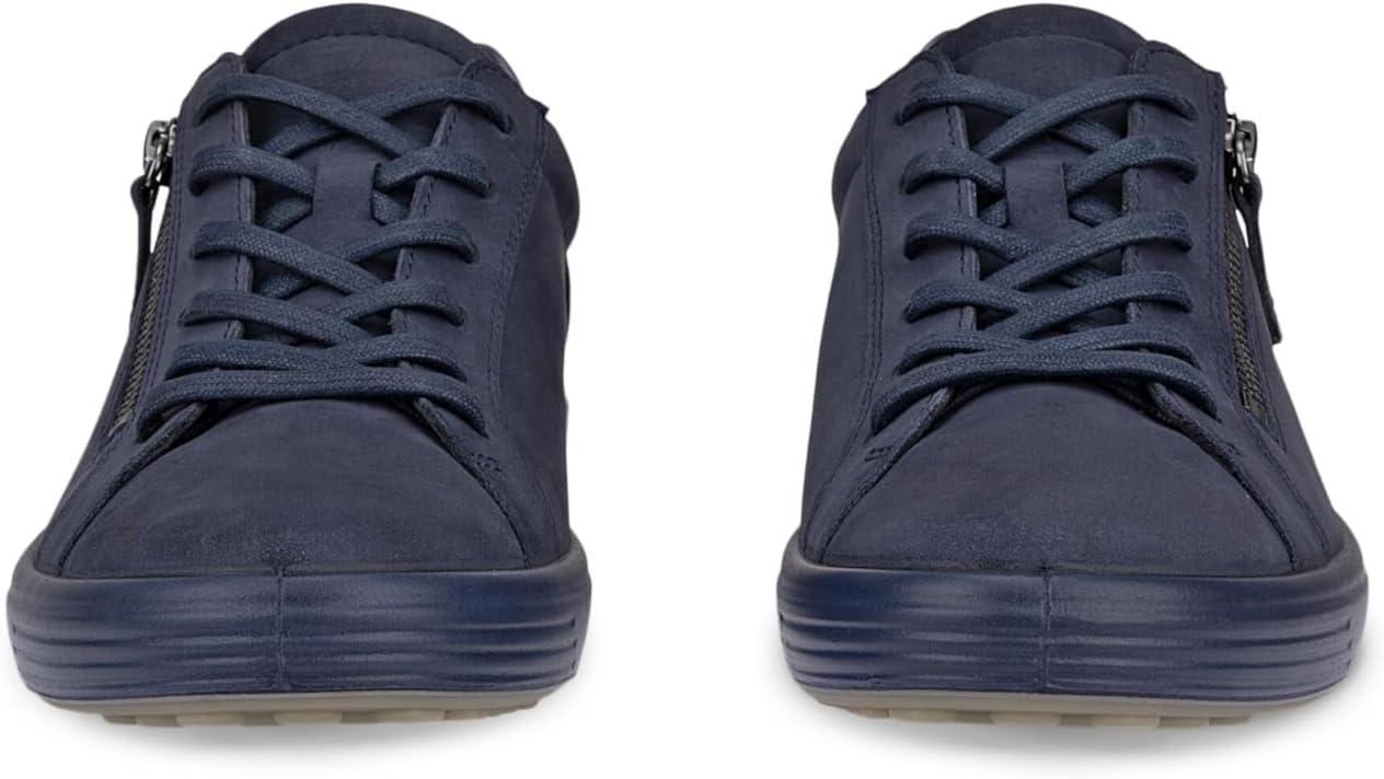 imageECCO Womens Soft 7 Side Zip LaceMarine NubuckGreystone Metallic