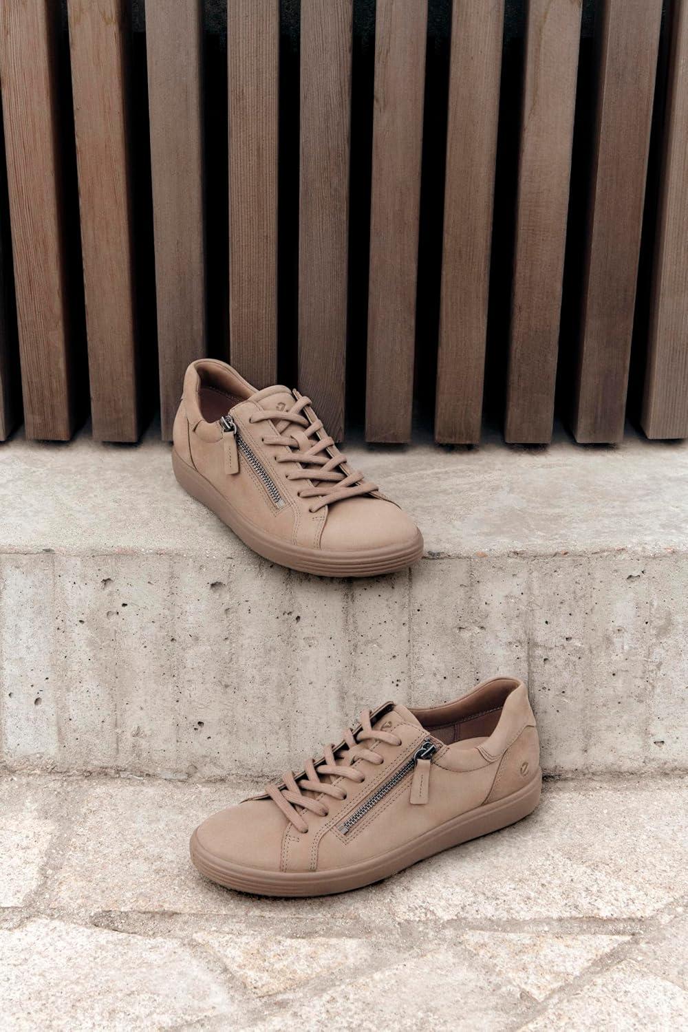 imageECCO Womens Soft 7 Side Zip LaceTaupeTaupe Nubuck