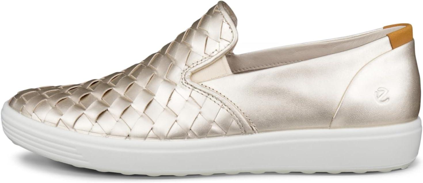 imageECCO Womens Soft 7 Woven Slipon 30Pure White Gold