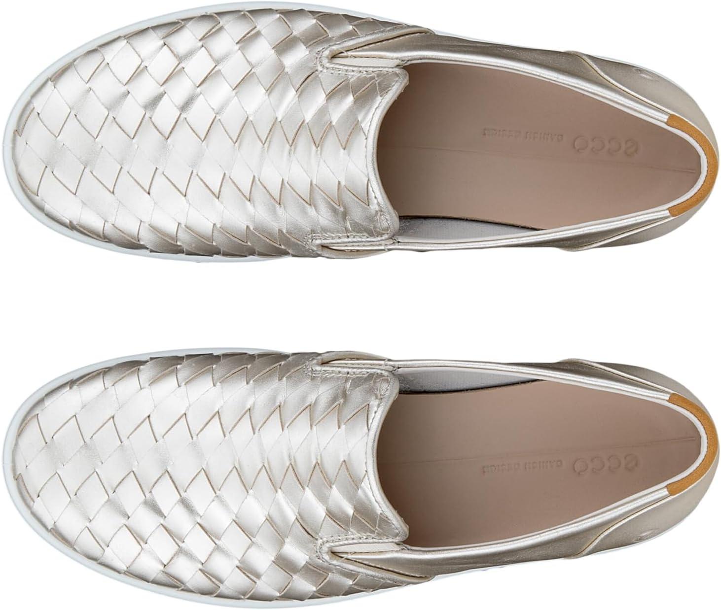 imageECCO Womens Soft 7 Woven Slipon 30Pure White Gold