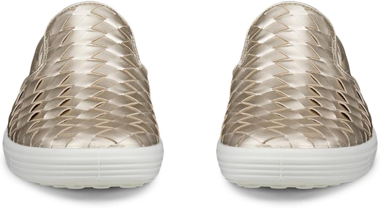 imageECCO Womens Soft 7 Woven Slipon 30Pure White Gold