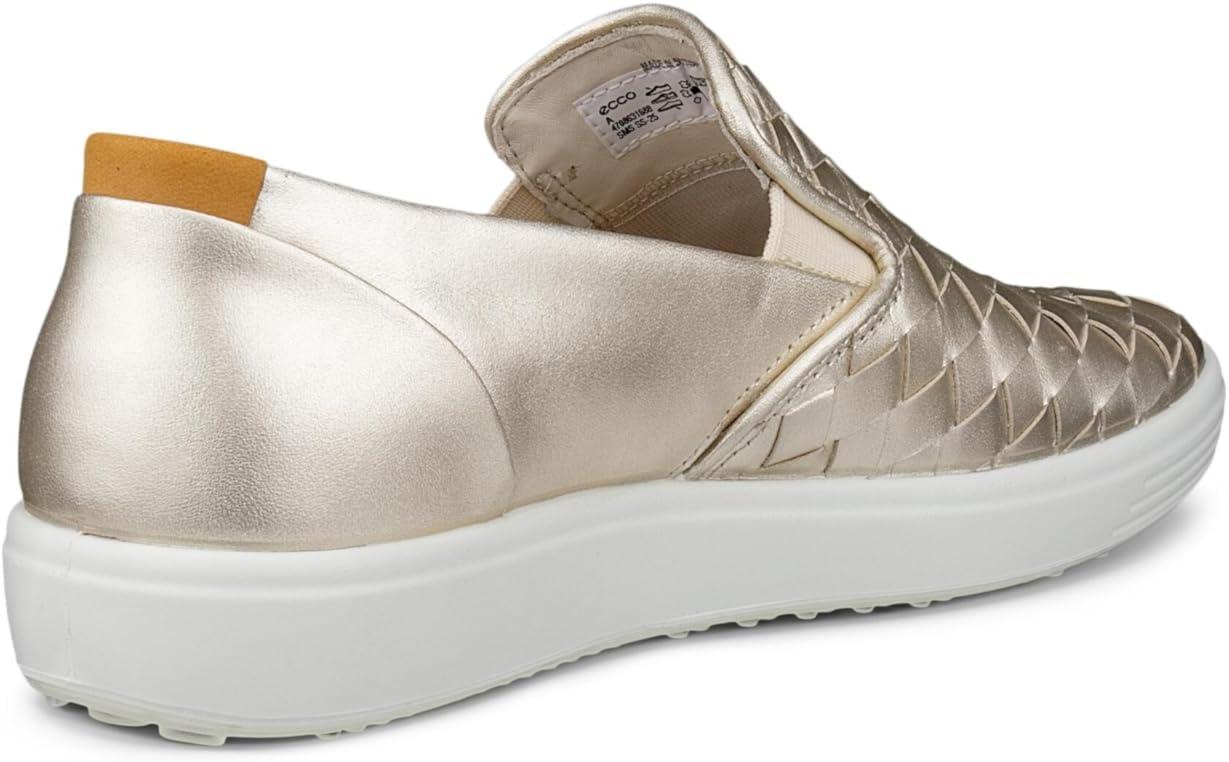 imageECCO Womens Soft 7 Woven Slipon 30Pure White Gold