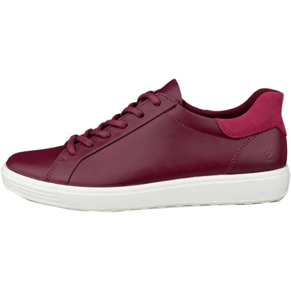 imageECCO Womens Soft 7 Monochromatic 20Dark RubyRed Plum Nubuck