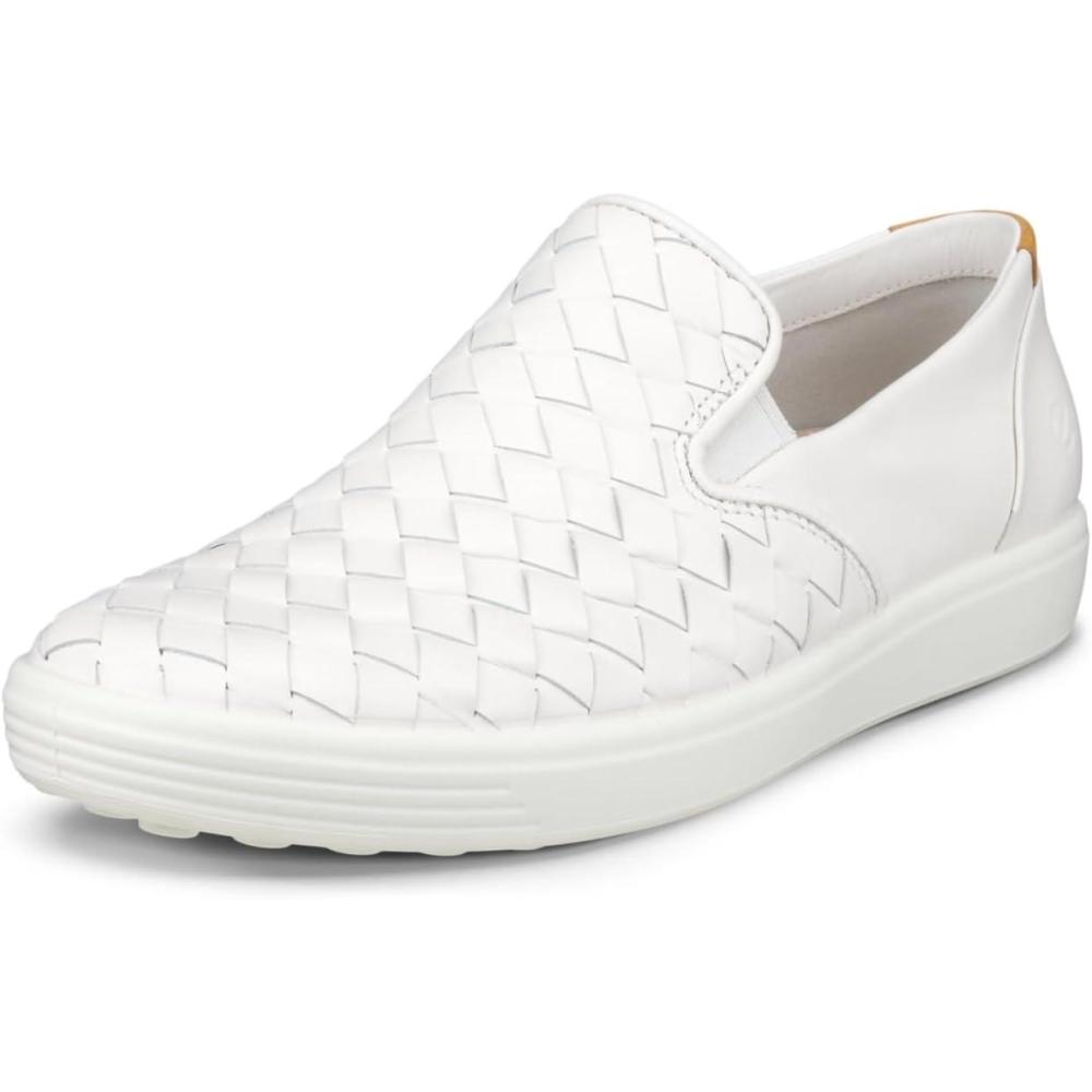 imageECCO Womens Soft 7 Woven Slipon 30White