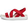 image:imageECCO Womens Soft Cross StrapChili Red Nubuck