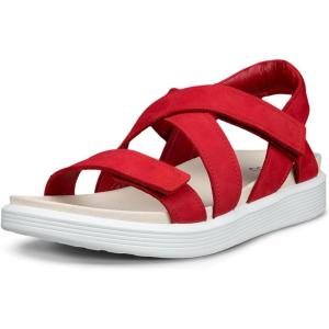 image:imageECCO Womens Soft Cross StrapChili Red Nubuck