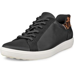 image:imageECCO Soft 7 Easy Slip SneakerBlackLeopard HairBlack Nubuck