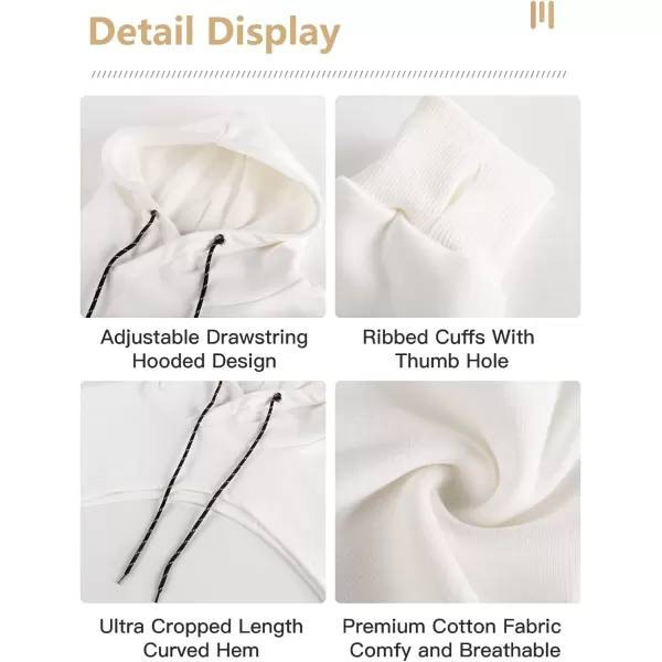 Flygo Crop Top Hoodies for Women Long Sleeve Pullover Super Cropped Hoodie Sweatshirt Tops