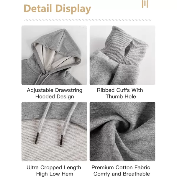 Flygo Crop Top Hoodies for Women Long Sleeve Pullover Super Cropped Hoodie Sweatshirt Tops