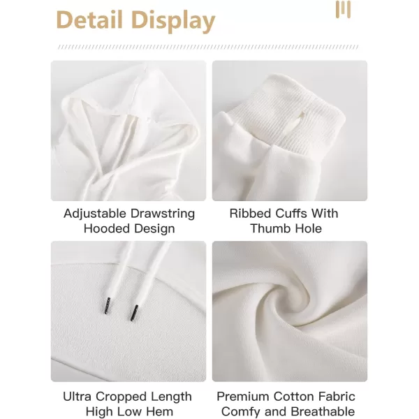Flygo Crop Top Hoodies for Women Long Sleeve Pullover Super Cropped Hoodie Sweatshirt Tops