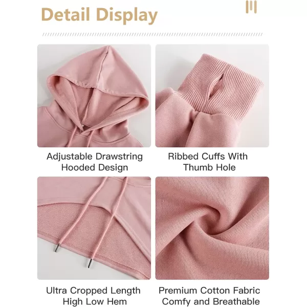 Flygo Crop Top Hoodies for Women Long Sleeve Pullover Super Cropped Hoodie Sweatshirt Tops