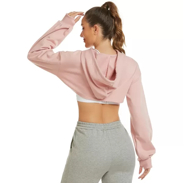 Flygo Crop Top Hoodies for Women Long Sleeve Pullover Super Cropped Hoodie Sweatshirt Tops