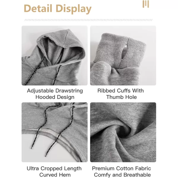 Flygo Crop Top Hoodies for Women Long Sleeve Pullover Super Cropped Hoodie Sweatshirt Tops