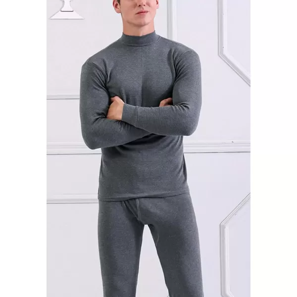 Flygo Men Thermal Underwear Set Ultra Soft Long Johns Set Base Layer Tops and Bottoms)