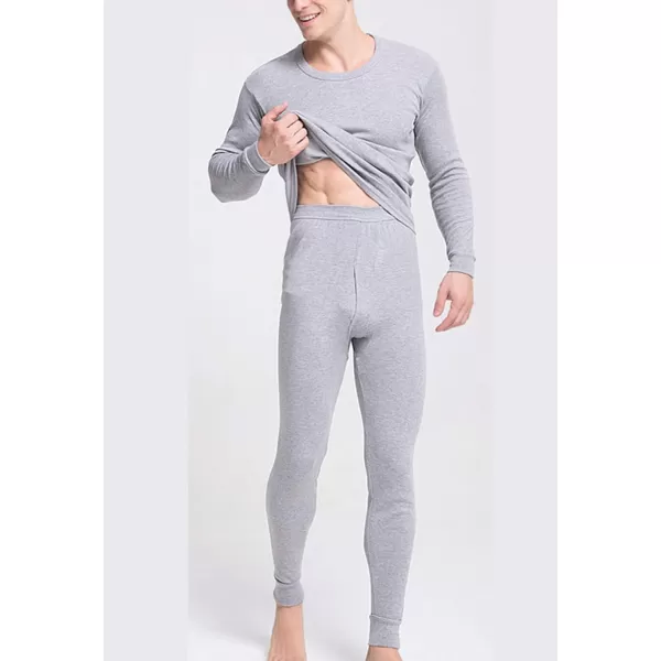 Flygo Men Thermal Underwear Set Ultra Soft Long Johns Set Base Layer Tops and Bottoms)