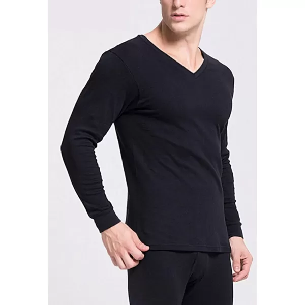 Flygo Men Thermal Underwear Set Ultra Soft Long Johns Set Base Layer Tops and Bottoms)