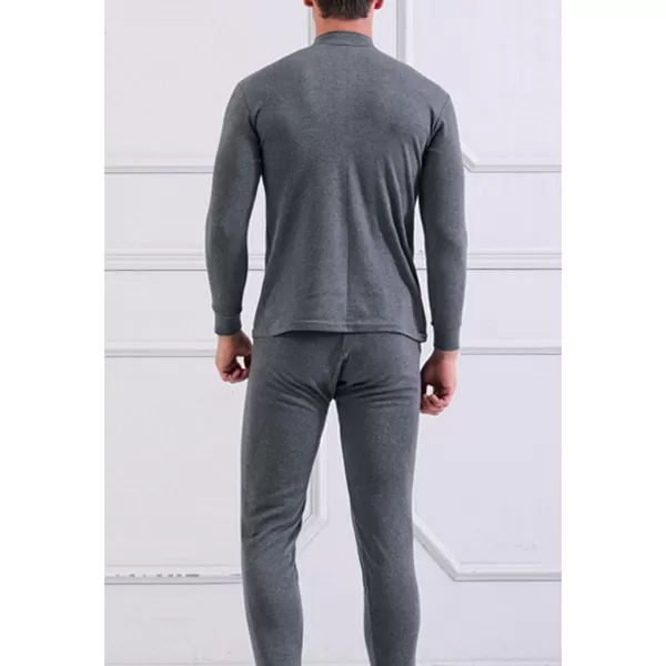 Flygo Men Thermal Underwear Set Ultra Soft Long Johns Set Base Layer Tops and Bottoms)