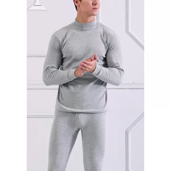 Flygo Men Thermal Underwear Set Ultra Soft Long Johns Set Base Layer Tops and Bottoms)