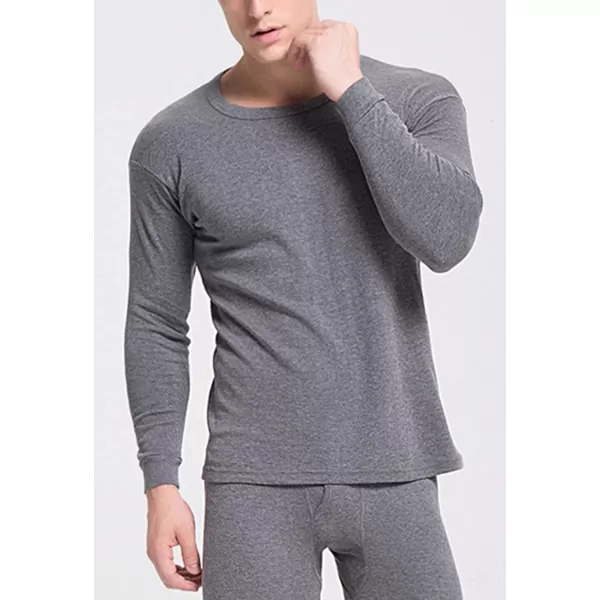 Flygo Men Thermal Underwear Set Ultra Soft Long Johns Set Base Layer Tops and Bottoms)