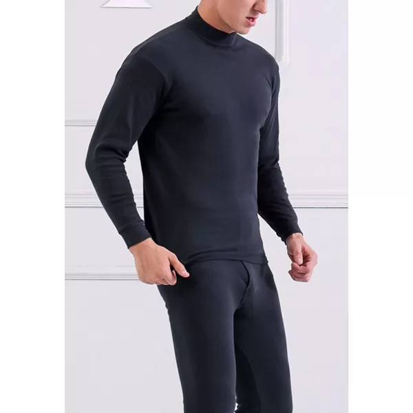 Flygo Men Thermal Underwear Set Ultra Soft Long Johns Set Base Layer Tops and Bottoms)