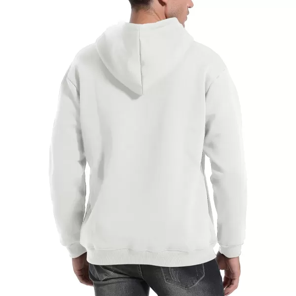 Flygo Men's Casual Fleece Sherpa Lined Hoodie Winter Warm Pullover Hooded Sweatshirt