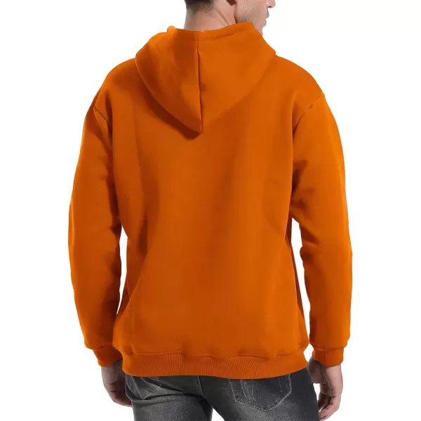 Flygo Men's Casual Fleece Sherpa Lined Hoodie Winter Warm Pullover Hooded Sweatshirt