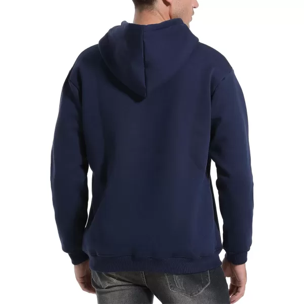 Flygo Men's Casual Fleece Sherpa Lined Hoodie Winter Warm Pullover Hooded Sweatshirt