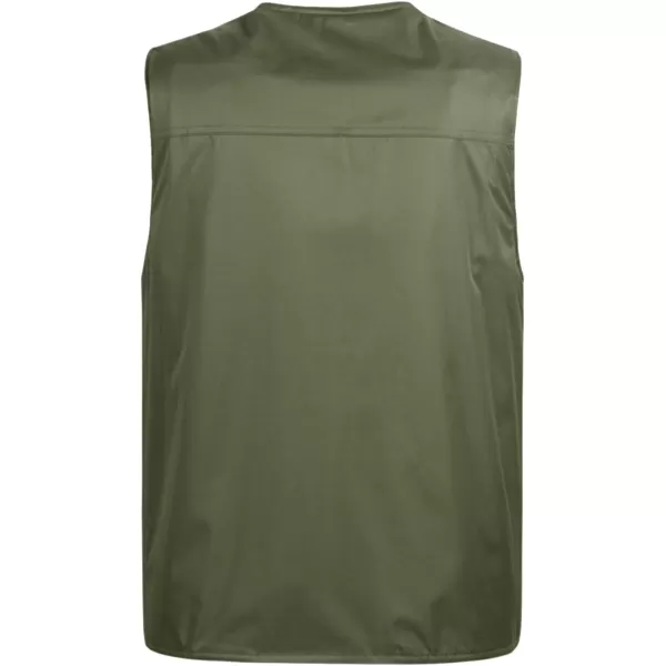 Flygo Men's Casual Warm Fleece Lined Multi Pockets Outdoor Work Fishing Travels Vest