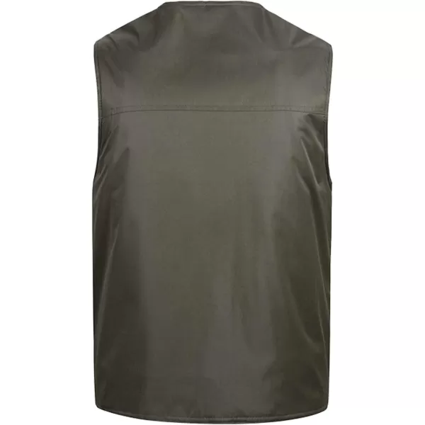 Flygo Men's Casual Warm Fleece Lined Multi Pockets Outdoor Work Fishing Travels Vest