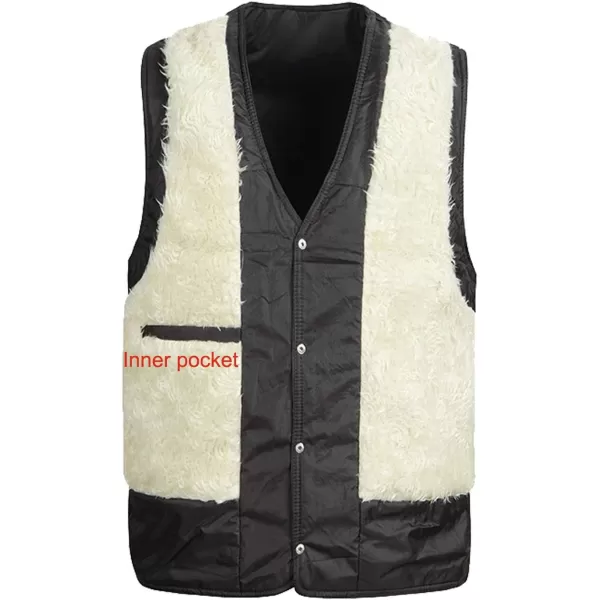 Flygo Men's Casual Warm Fleece Lined Multi Pockets Outdoor Work Fishing Travels Vest