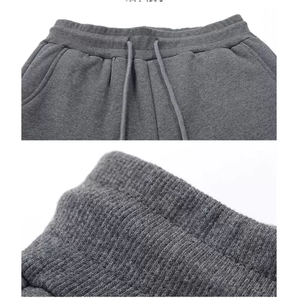 Flygo Men's Fleece Elastic Waist Sweatpants Joggers Active Sport Running Workout Pants