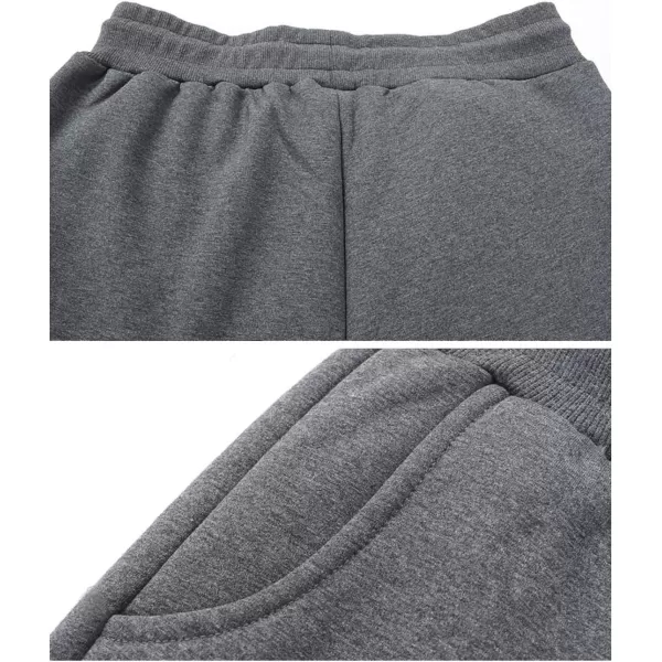 Flygo Men's Fleece Elastic Waist Sweatpants Joggers Active Sport Running Workout Pants