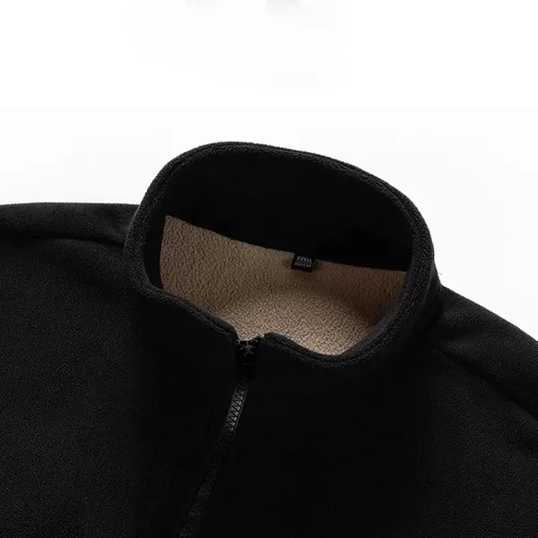 Flygo Mens Fleece Sweatshirt Sherpa Lined Oversized Half Zip Pullover Sweatshirts Tops