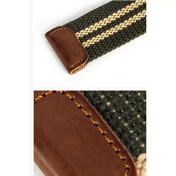 Flygo Men's Juniors Casual Braided Canvas Woven Fabric Belt