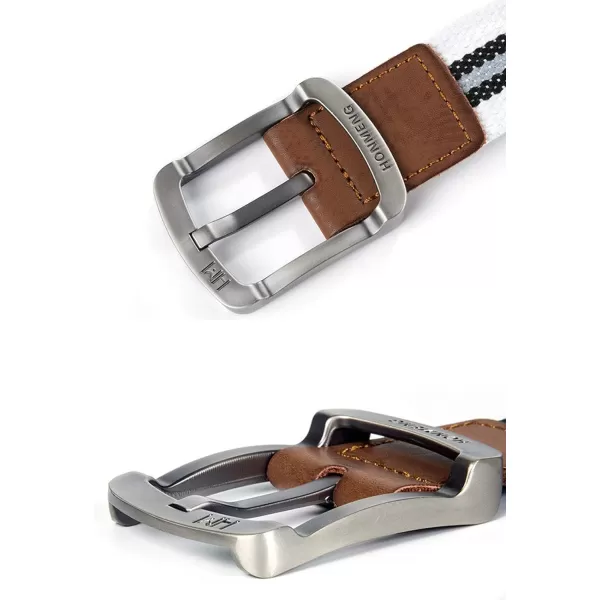 Flygo Men's Juniors Casual Braided Canvas Woven Fabric Belt
