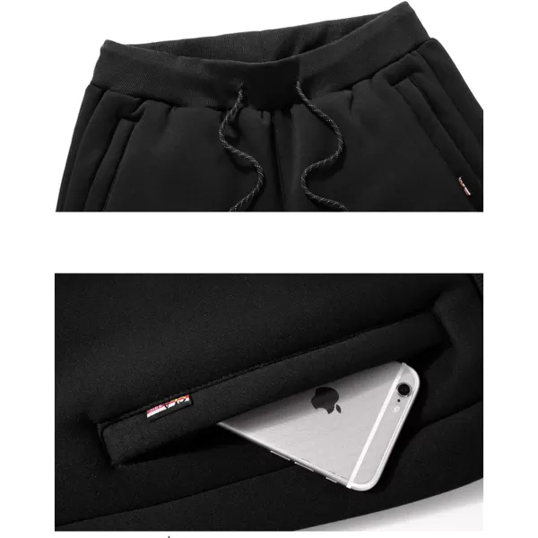 Flygo Mens Juniors Fleece Lined Winter Warm Jogger Pants Active Running Sweatpants